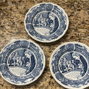 J&G Meakin American Hurrah Dessert/Pie Plates (3)